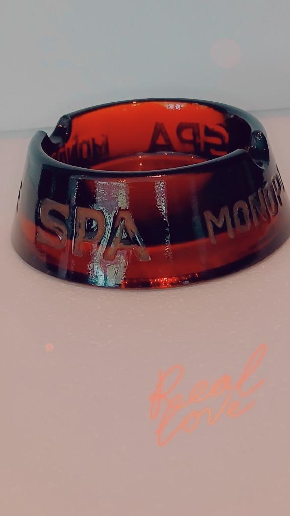 Oude kleine ronde SPA MONOPOLE asbak in perfecte staat, Verzamelen, Rookartikelen, Aanstekers en Luciferdoosjes, Zo goed als nieuw