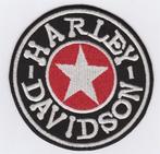 Harley Davidson stoffen opstrijk patch rond #4, Verzenden, Nieuw