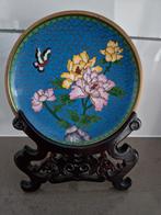 Bordje in Cloisonné met staander, Huis en Inrichting, Ophalen, Zo goed als nieuw