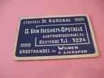 1 oude losse speelkaart Stokerij De Kursaal Oostende (110), Collections, Cartes à jouer, Jokers & Jeux des sept familles, Comme neuf