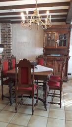 Antieke Mechelse eetkamer (kast, tafel en stoelen), Antiek en Kunst, Ophalen