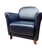 Elegant blauw skai zeteltje, Ophalen, Overige materialen, Gebruikt, 75 tot 100 cm