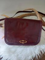 Handtas schoudertas bordeaux lakleer Italy verstelbare riem, Ophalen of Verzenden, Gebruikt, Overige kleuren, Handtas