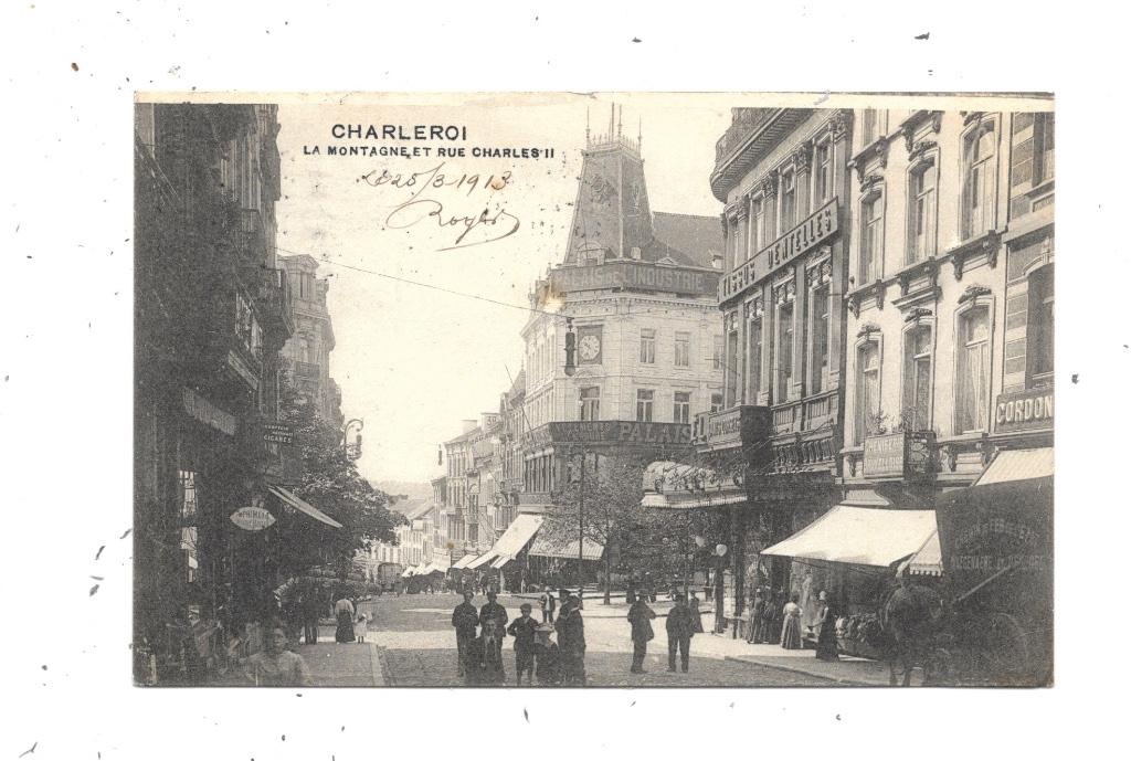 Charleroi NA841: La Montagne et Rue Charles II 1913, Envoi, Avant 1920, Affranchie, Hainaut