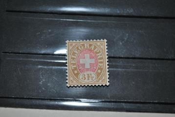 Suisse 1868 Timbre-télégraphe 6B Aminci partiel