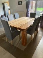 Table et chaises en bois massif, Huis en Inrichting, Ophalen, Zo goed als nieuw