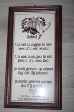 Tegelspreuk , Toon Hermans , houten kader. 21,5x11,5 cm, Enlèvement ou Envoi, Maison et Meubles