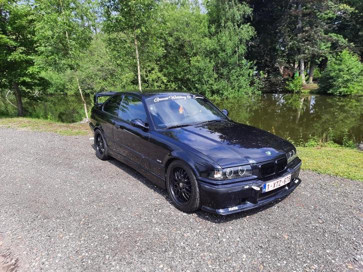 Bmw e36 2.8i coupe trackday car, Auto's, BMW, Particulier, 3 Reeks, Benzine, Euro 2, Coupé, 2 deurs, Handgeschakeld, Zwart, Zwart