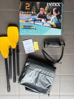 Intex Challenger 2 roeiboot 236 cm met peddels en pomp, Ophalen, Zo goed als nieuw, Overige materialen, Met roeispanen of peddels