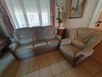 Salon: 3-zit met 2 elektrische relaxen + 1-zit, Huis en Inrichting, Ophalen, Gebruikt, Hout, Klassiek
