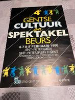 Vintage Poster 4e Gentse cultuur en spektakel beurs 6*7*8*9, Verzamelen, Deurposter of groter, Ophalen of Verzenden, Muziek, Rechthoekig Staand