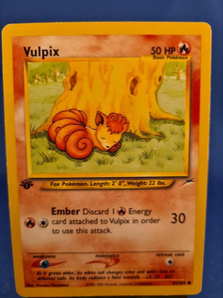 Vulpix 91/105 - Neo Destiny (1st edition), Hobby en Vrije tijd, Verzamelkaartspellen | Pokémon, Gebruikt, Verzenden