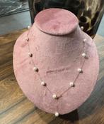 18 karaat gouden ketting 750 goud, echte parels, Ophalen, Zo goed als nieuw