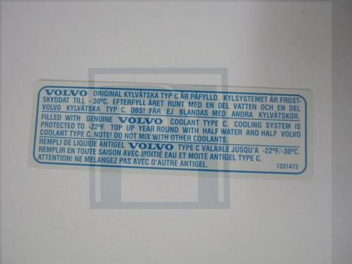 Sticker -Original kylvatska- 240 242 244 245 blauw op wit 96, Autos : Pièces & Accessoires, Moteurs & Accessoires, Neuf, Enlèvement ou Envoi
