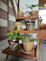 Plantenrek met 6 bloempotten, Tuin en Terras, Ophalen of Verzenden, Zo goed als nieuw