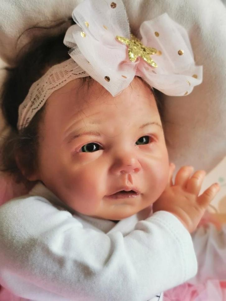 Reborn Sansa Ping Lau - zo goed als nieuw, Verzamelen, Poppen, Zo goed als nieuw, Pop, Levensecht of Reborn, Ophalen of Verzenden