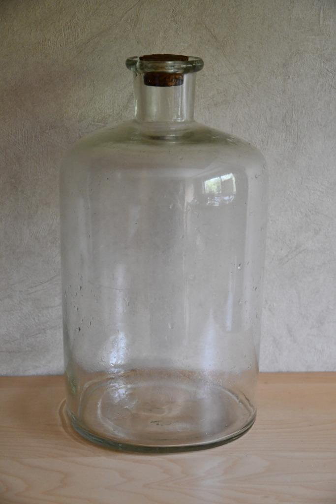 Oude helder glazen labo fles voor flessenterrarium, Antiek en Kunst, Antiek | Glaswerk en Kristal, Ophalen of Verzenden