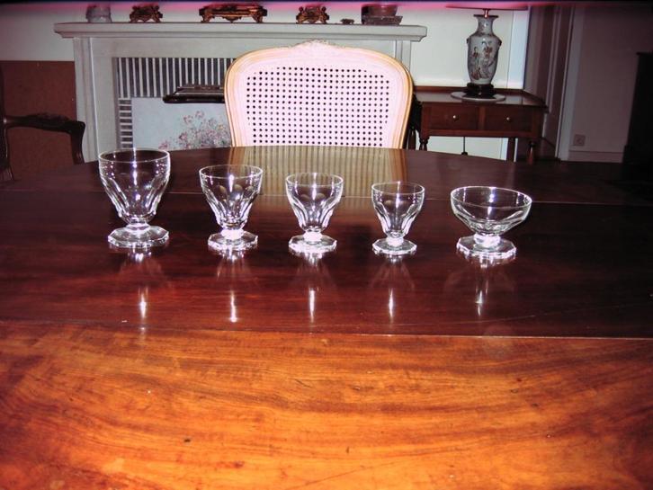 60 Verres Cristal Val st Lambert AURILLAC complet, Antiek en Kunst, Antiek | Glaswerk en Kristal, Ophalen
