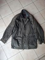 Veste en cuir verte semi longue déjà utilisée taille 50, Enlèvement ou Envoi