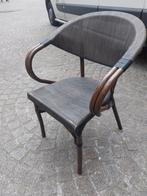 116 horeca terras stoelen stapelbaar ALU BAMBOO textileen!, Empilable, Textilène, Utilisé, Enlèvement ou Envoi