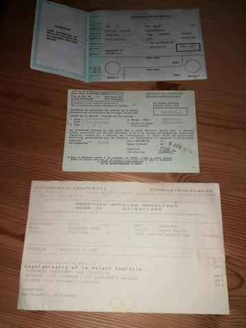 Documents d'immatriculation VW camionette oldtimer