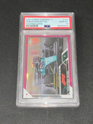 2023 Topps Chrome F1 Sebastian Vettel Aston /250 PSA 10 card beschikbaar voor biedingen