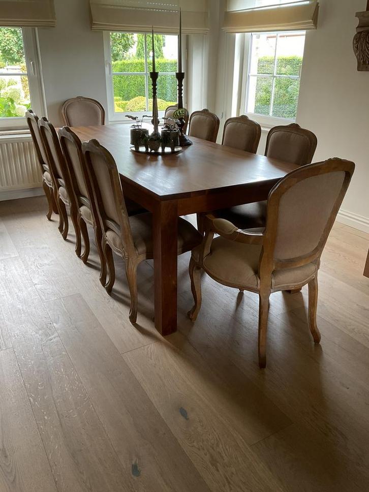 Eetkamer stoelen landelijk, Maison & Meubles, Salles à manger complètes, Comme neuf, Enlèvement