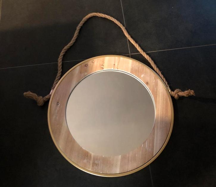 prachtige landelijke ronde spiegel, Huis en Inrichting, Woonaccessoires | Spiegels, Ophalen of Verzenden