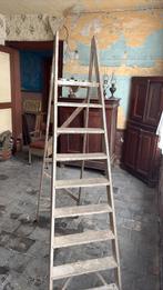 Oude ladder in hout, Doe-het-zelf en Bouw, Ladders en Trappen, Ophalen, Gebruikt, Ladder