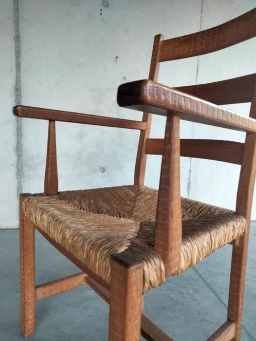 Vintage Brutalist houten fauteuil design scarification, Huis en Inrichting, Woonaccessoires | Overige, Gebruikt, Ophalen