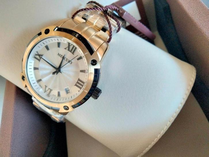 MERCURY SWISS horloge gemaakt ME10240-GB-1 zwart goud Nieuw, Handtassen en Accessoires, Horloges | Heren, Nieuw, Polshorloge, Overige merken