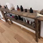 Rustikeke houten tafel / wandrek - handgemaakte, Huis en Inrichting, Ophalen, Zo goed als nieuw