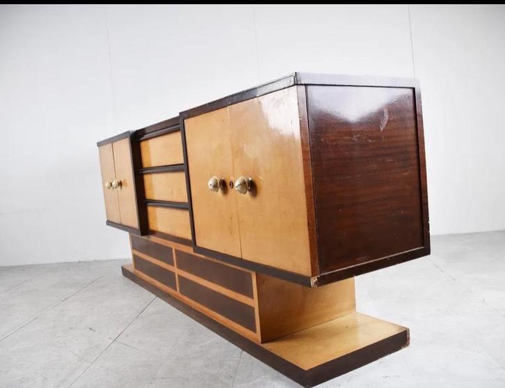 Italiaanse art deco sideboard, Antiek en Kunst, Antiek | Meubels | Stoelen en Sofa's, Ophalen of Verzenden