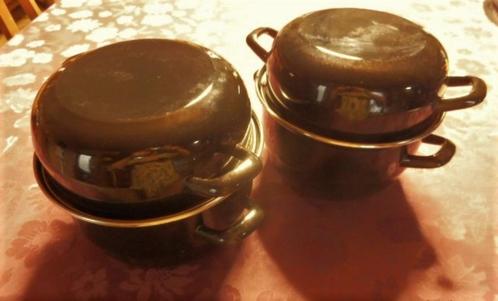 2 casseroles a moules noires, Maison & Meubles, Cuisine | Casseroles & Poêles, Comme neuf, Casserole, Bidon ou Boîte, Autres matériaux