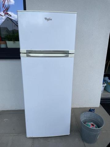 IJskast met diepvries Whirlpool, Elektronische apparatuur, Koelkasten en IJskasten, Ophalen, Gebruikt, 120 tot 140 cm, Met aparte vriezer