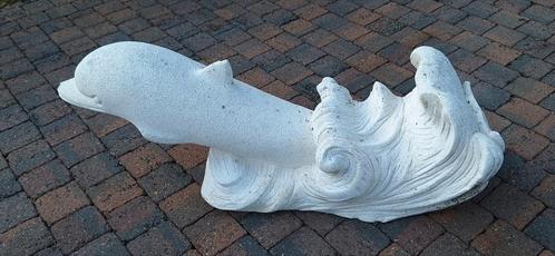 Prachtige dolfijn in witsteen., Tuin en Terras, Vijvers, Zo goed als nieuw, Ophalen
