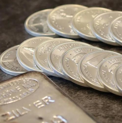 Te koop gevraagd; zilveren munten en baren, Postzegels en Munten, Edelmetalen en Baren, Ophalen of Verzenden