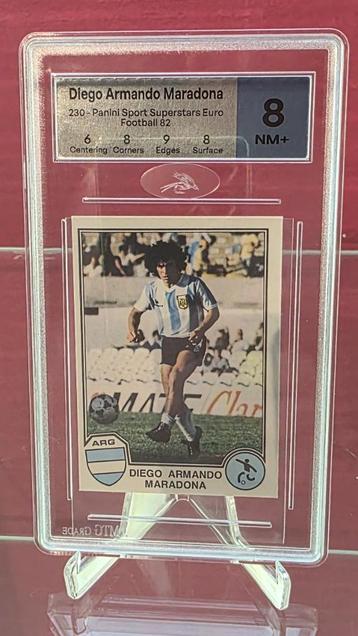 Panini+Maradona+Euro 82+Geen PSA+Diego Maradona+Panini 82 beschikbaar voor biedingen