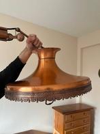 Unieke vintage koperen hanglamp, Ophalen, Gebruikt, Vintage mid century design, Glas