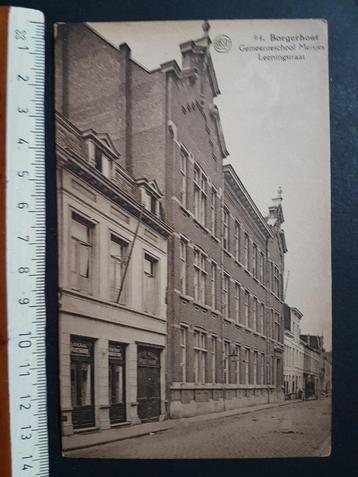 Postkaart Borgerhout Gemeenteschool Leeningstraat