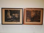 2 Albert Geudens etsen Begijnhof Mechelen, Antiek en Kunst, Kunst | Etsen en Gravures, Ophalen