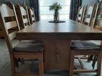 tafel en stoelen in eik, Huis en Inrichting, Tafels | Eettafels, Ophalen, Gebruikt, Eikenhout, 50 tot 100 cm