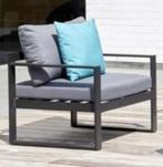 2 TUIN/TERRAS/LOUNGEZETELS ZWART ALU - NIEUW IN VERPAKKING!, Loungeset, Ophalen, 2 zitplaatsen, Nieuw