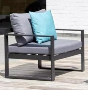 2 TUIN/TERRAS/LOUNGEZETELS ZWART ALU - NIEUW IN VERPAKKING! beschikbaar voor biedingen