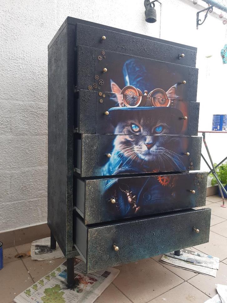 Steampunk ladekast, Maison & Meubles, Armoires | Commodes, Utilisé, Enlèvement