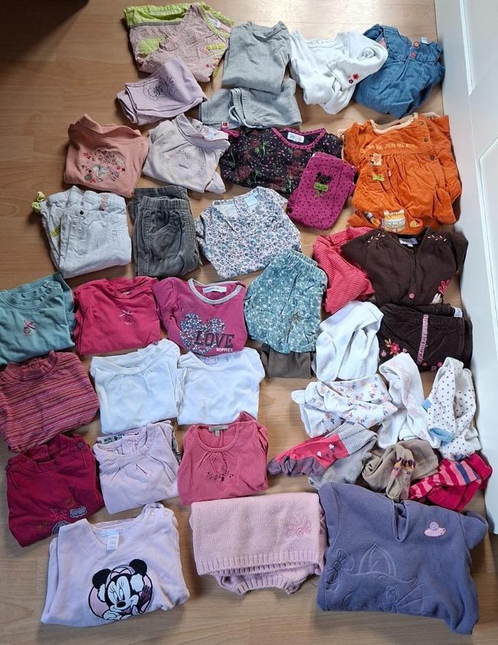 lot 37 vêtements fille hivers T74/12M, Kinderen en Baby's, Babykleding | Baby-kledingpakketten, Gebruikt, Maat 74, Ophalen