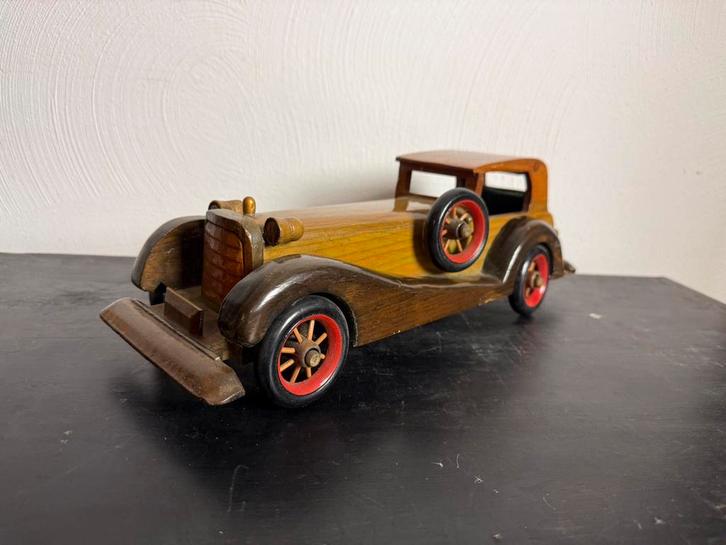 Oude houten Limousine Automodel, Antiek en Kunst, Antiek | Speelgoed, Ophalen of Verzenden