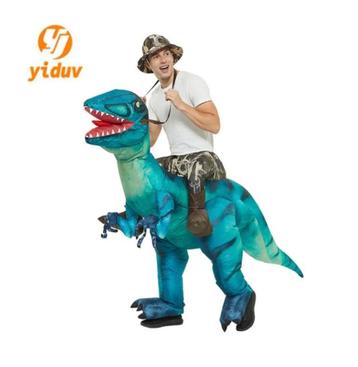 Dinosaurus: raptor (opblaasbaar pak / opblaas kostuum)