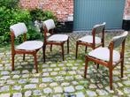 4 chaises vintage Erik Buch Danemark, Utilisé, Enlèvement ou Envoi