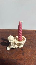 Kaarsenhouder met een engeltje, Ophalen, Keramiek of Aardewerk